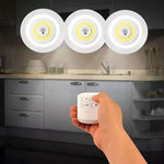 💡 Pack de 3 Luces LED Inalámbricas con Control Remoto – ¡Ilumina Fácilmente Cualquier Espacio!