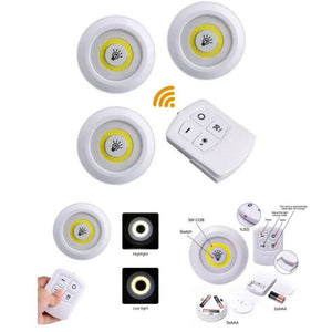 💡 Pack de 3 Luces LED Inalámbricas con Control Remoto – ¡Ilumina Fácilmente Cualquier Espacio!