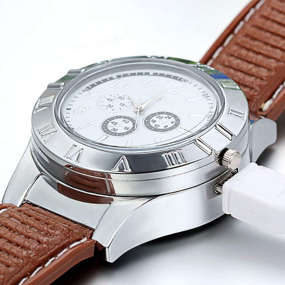 Reloj Analógico con Encendedor USB Recargable - huayue