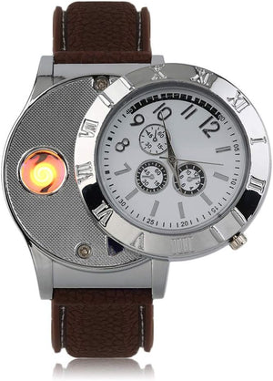Reloj Analógico con Encendedor USB Recargable - huayue