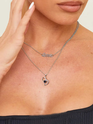 🌹 Collar con Rosa Eterna en Caja Joyero – El Regalo que Dice Te Amo en 100 Idiomas