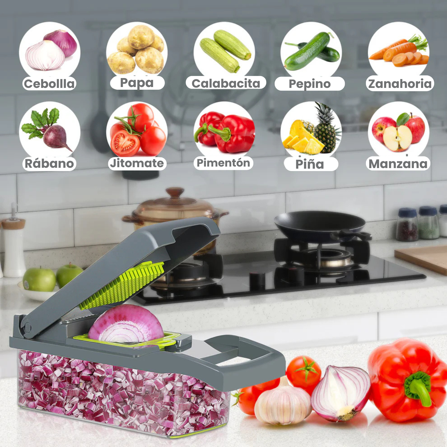 Cortador Verduras Frutas Multifuncional - Veggie Chopper® Oferta limitada 2x1