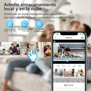 🔐 Cámara de Seguridad WiFi 360° Tipo Foco – ¡Instálala en segundos, vigila todo!