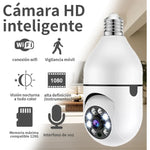 🔐 Cámara de Seguridad WiFi 360° Tipo Foco – ¡Instálala en segundos, vigila todo!