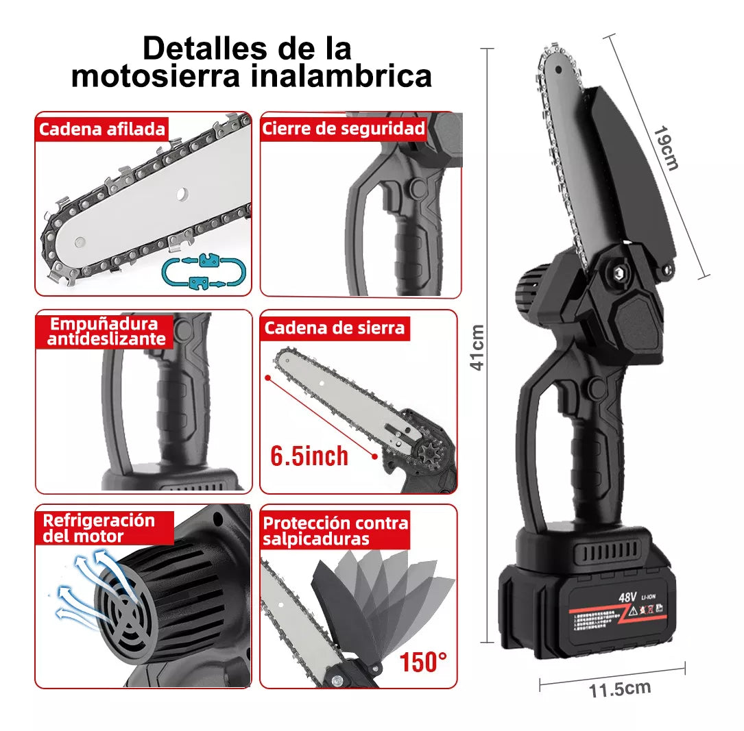 MotoSierra Portátil Recargable - Keuma Wood® + Recargables Gratis